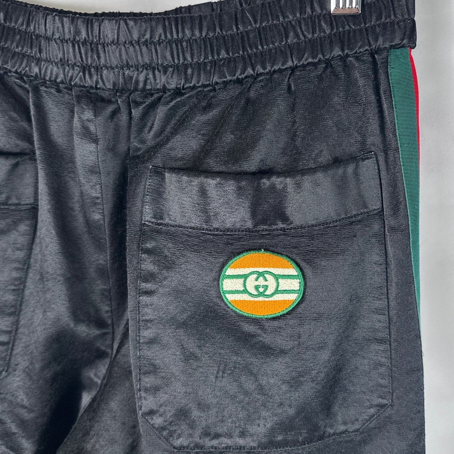 Gucci Black Web Tech Jersey Pants