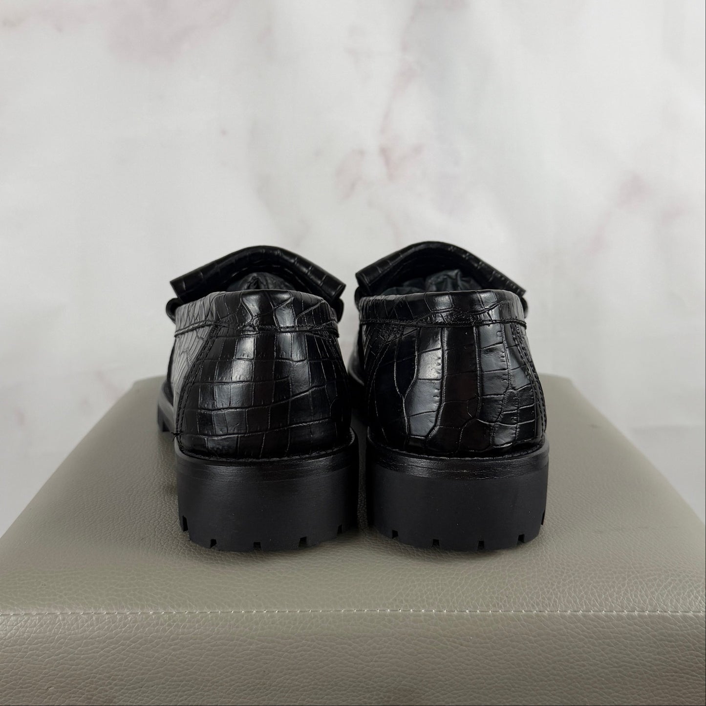 Rhude Crocodile Lug Black Loafer
