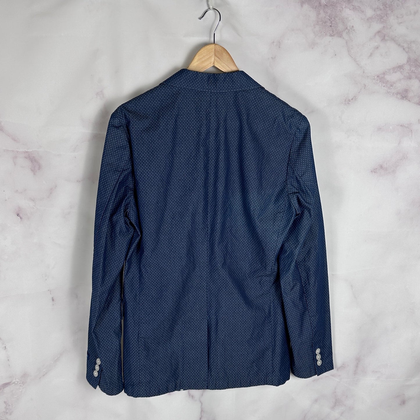 Nano Universe Library Tokyo Blue Polka Dot Blazer