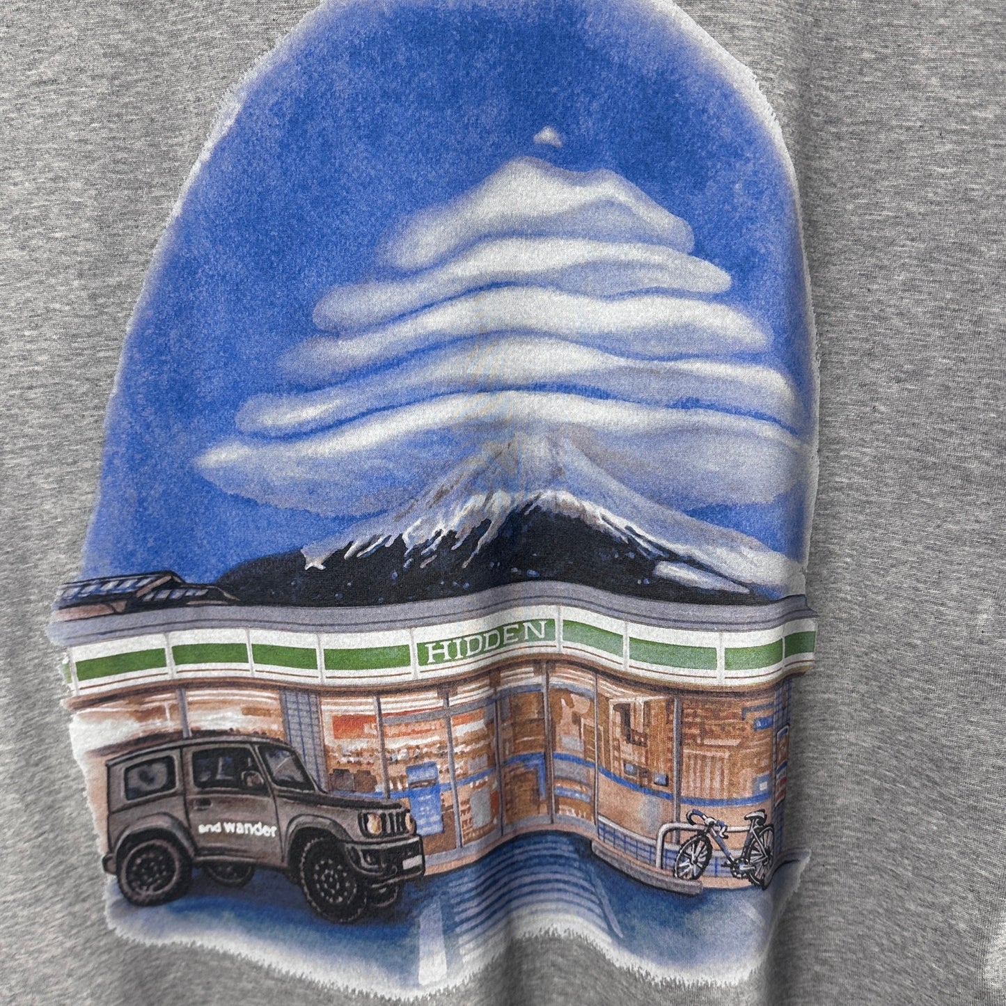 Hidden NY x And Wander Grey Fuji Pocket Tee