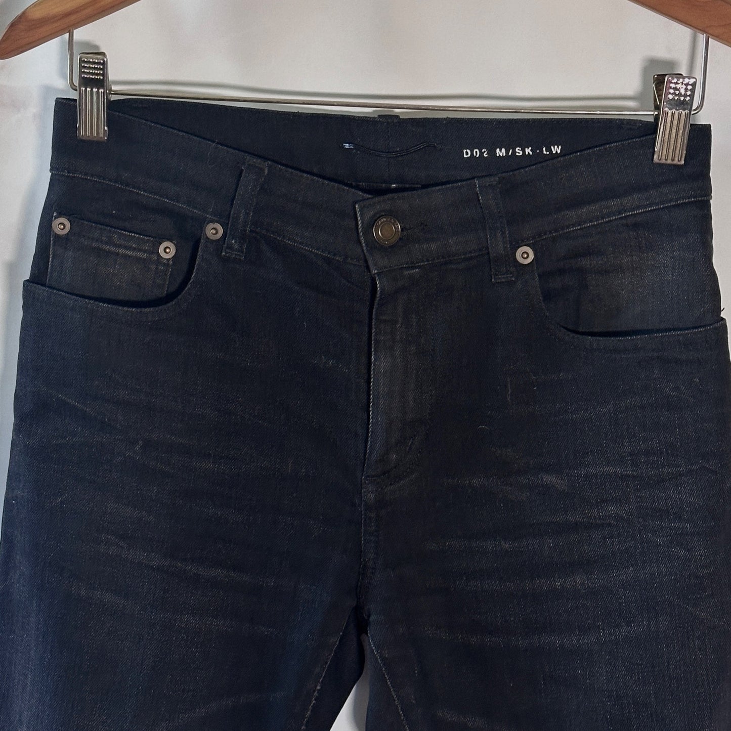 Saint Laurent Paris Hedi D02 M/SK LW Black Denim Jeans