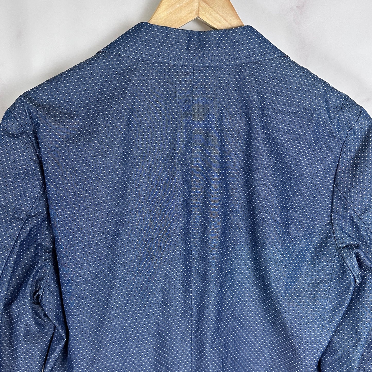 Nano Universe Library Tokyo Blue Polka Dot Blazer