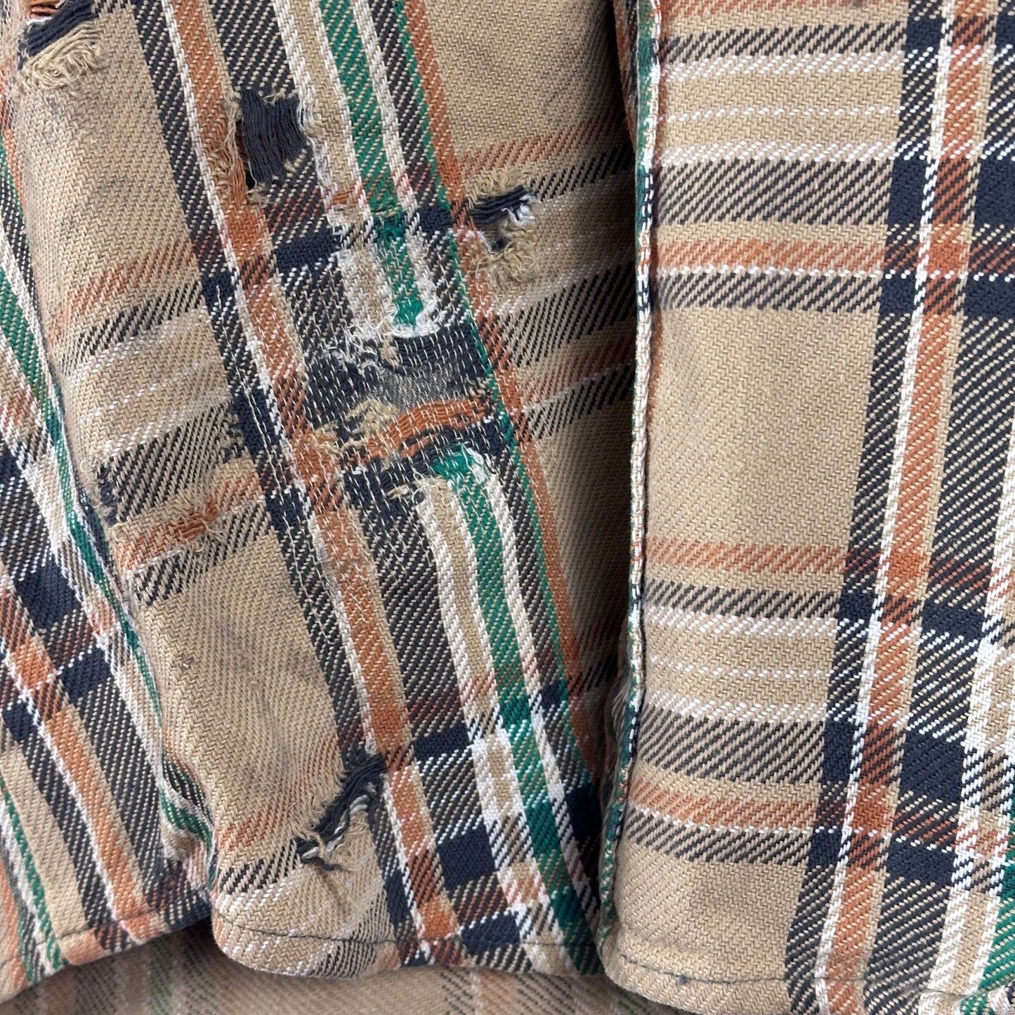 Vintage Boro Repaired & Distressed Flannel