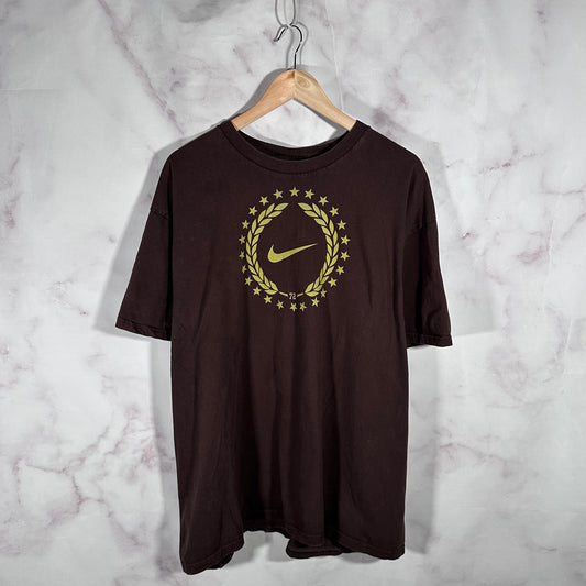 Nike Brown/Gold y2K Logo Tee