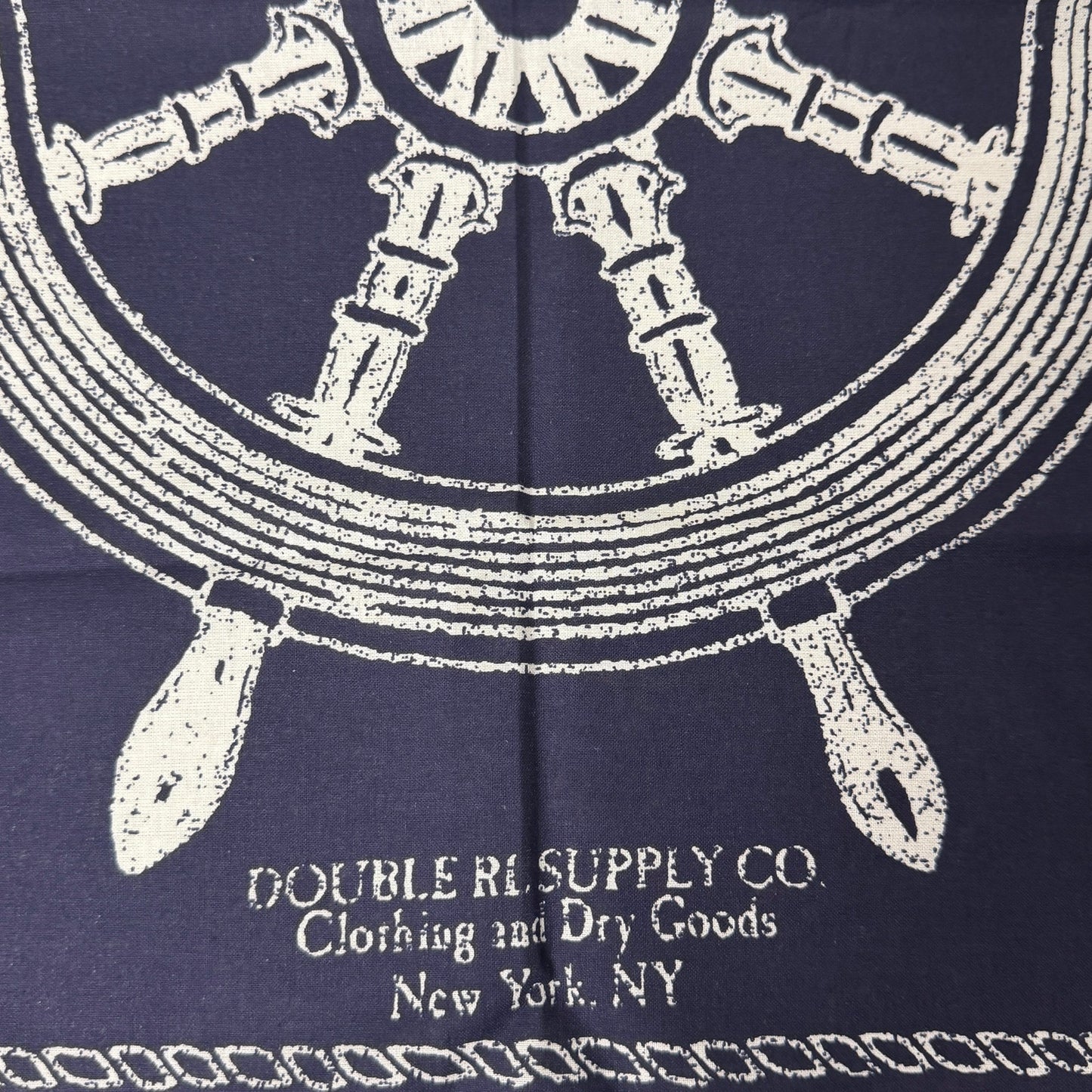 RRL Ship Wheel Indigo Bandana