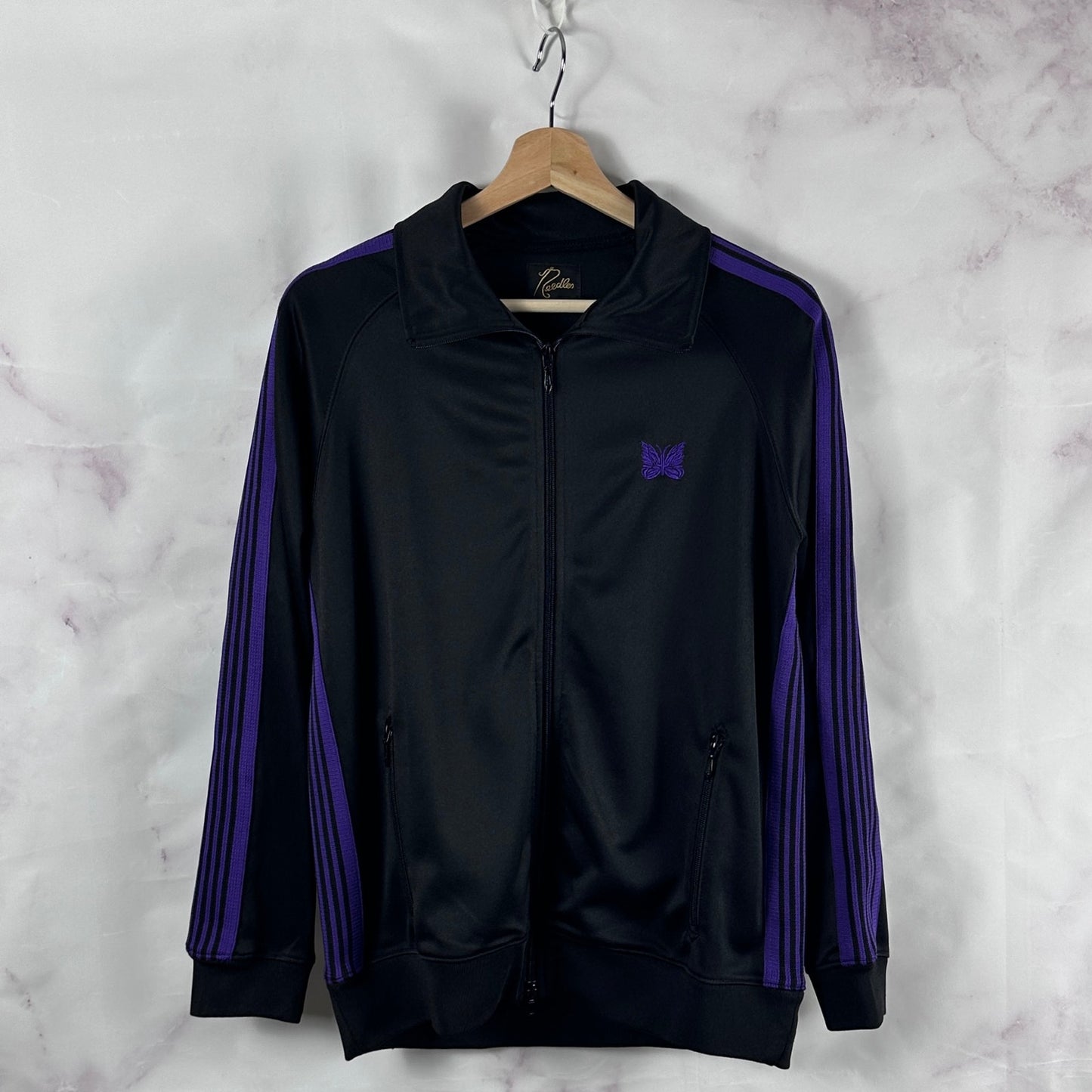 Needles Black/Purple Zip-Up Track Jacket