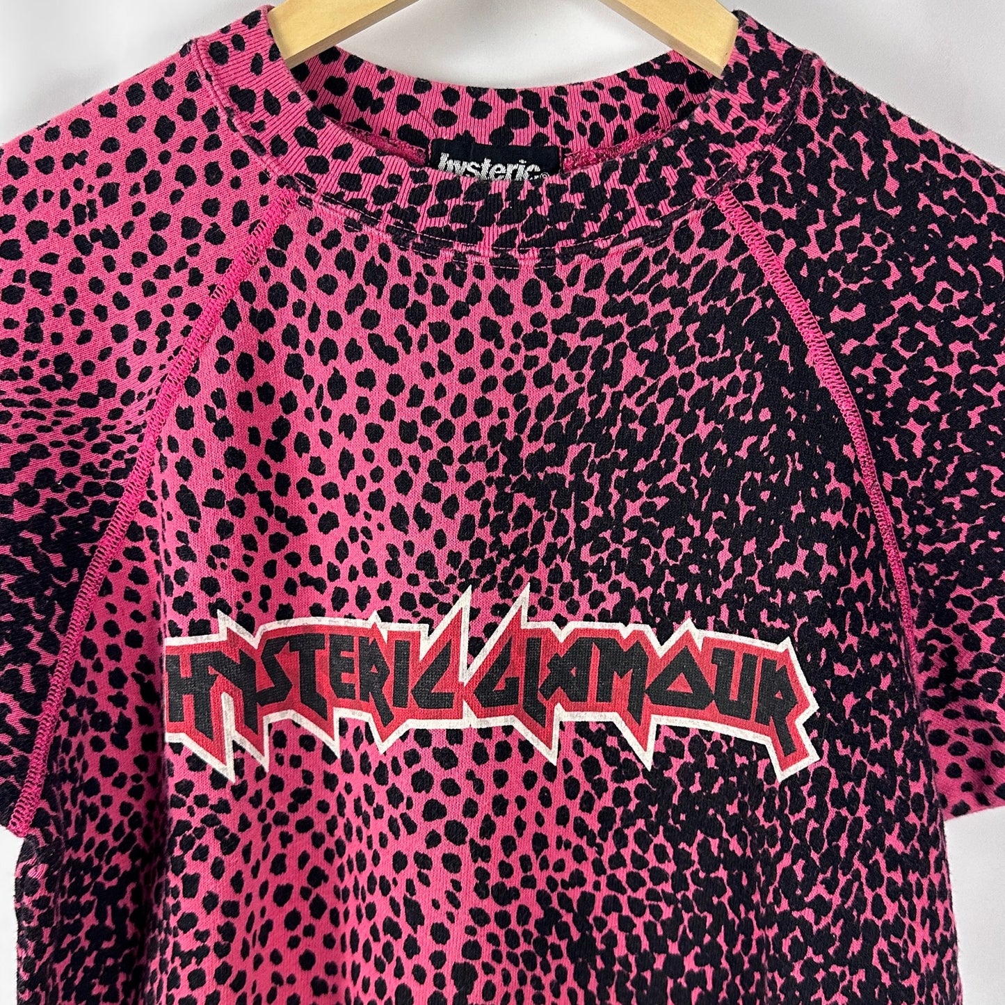 Hysteric Glamour Pink Leopard Print Iron Maiden Tee