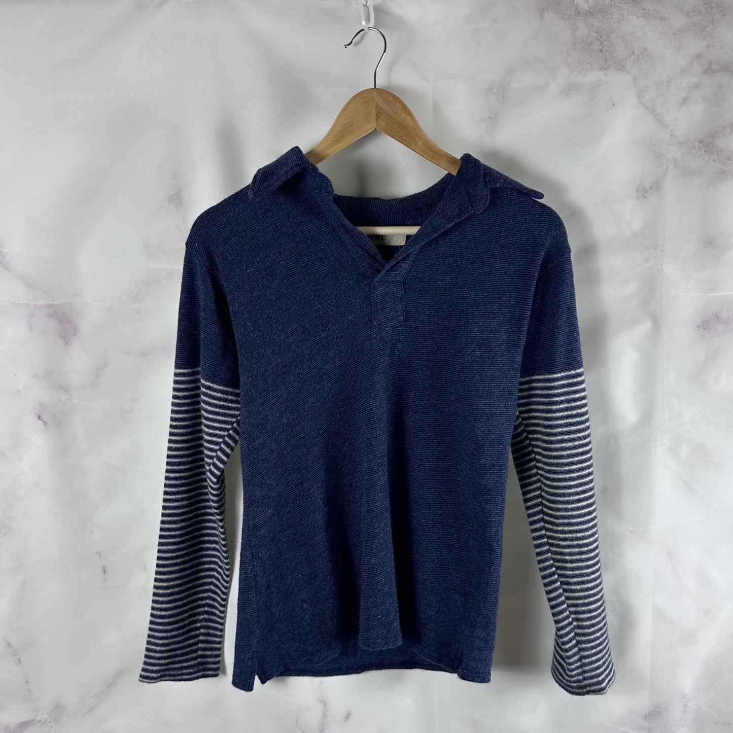 Kapital Blue Knit Longsleeve Polo