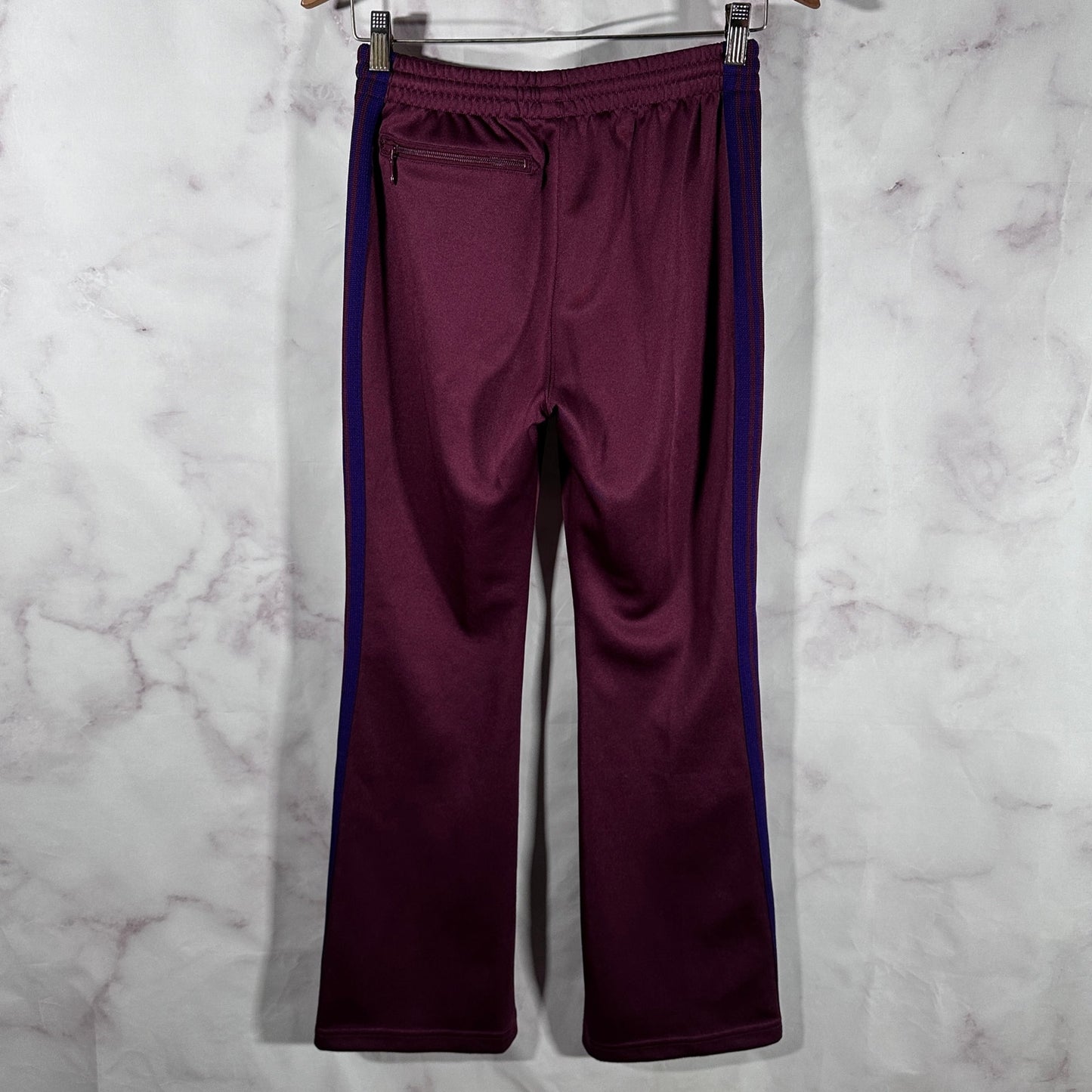 Pleated Burgundy Track Pants