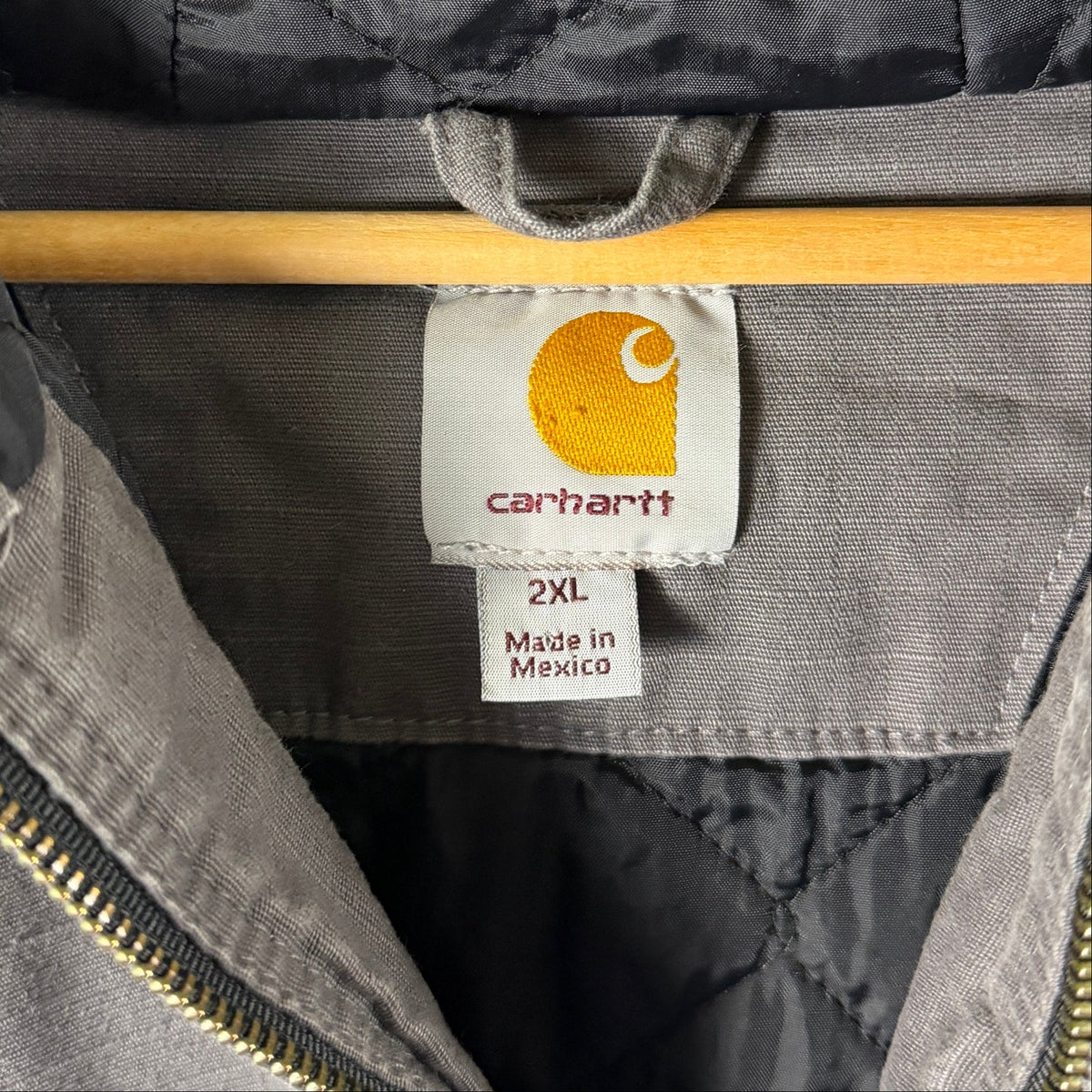 Carhartt Grey Ripstop Hooded Jacket