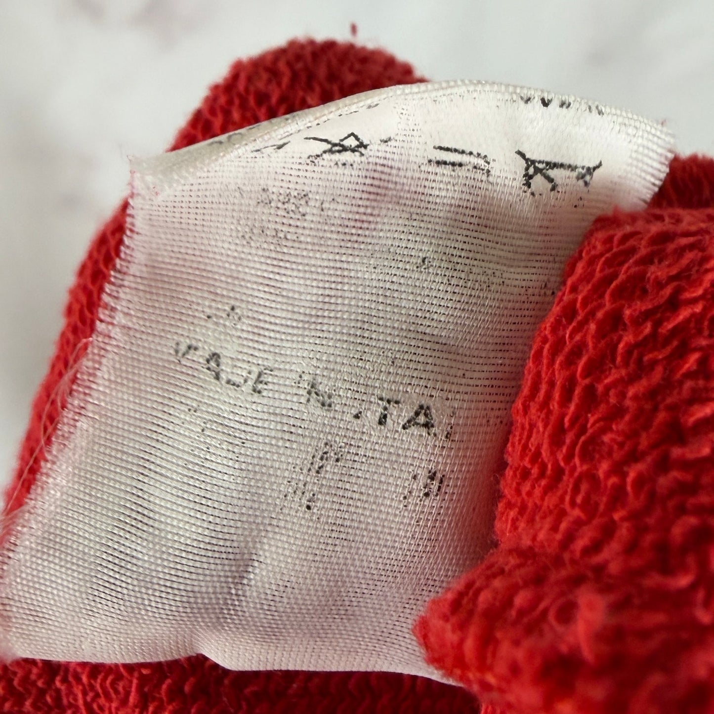 Pyrex Virgil Abloh Red Text Logo Crewneck