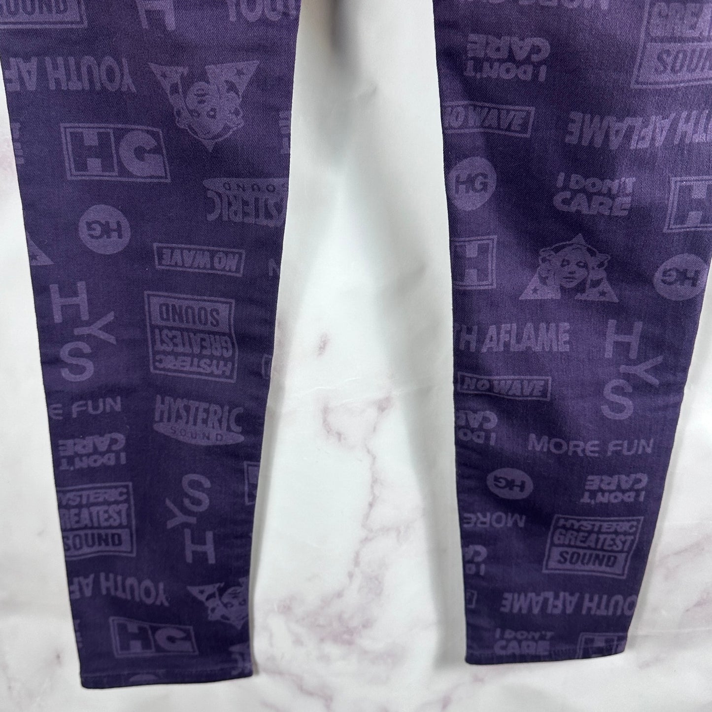 Hysteric Glamour Purple All-Over Print Pants