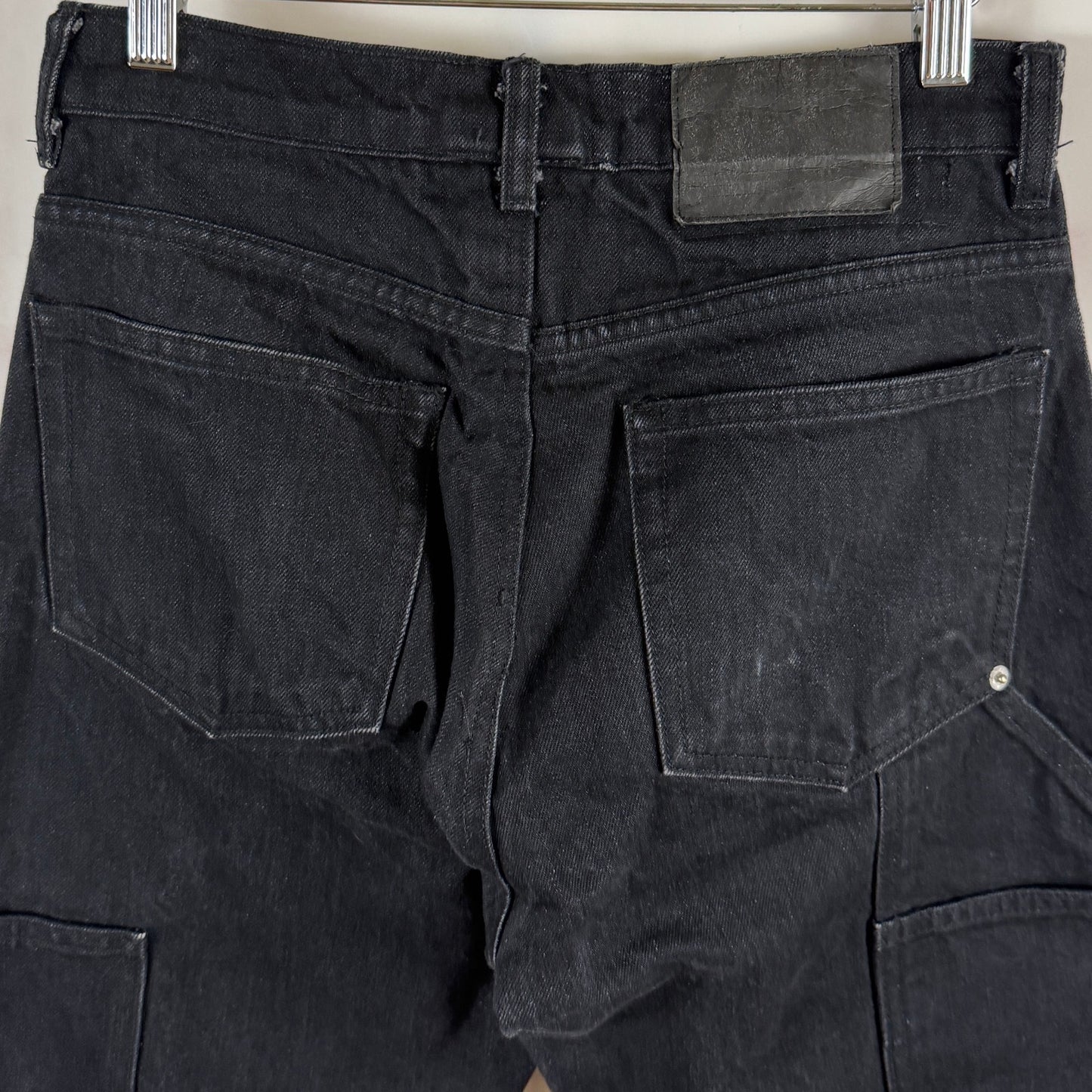 Enfants Riches Deprimes Double Knee Black Carpenter Pants