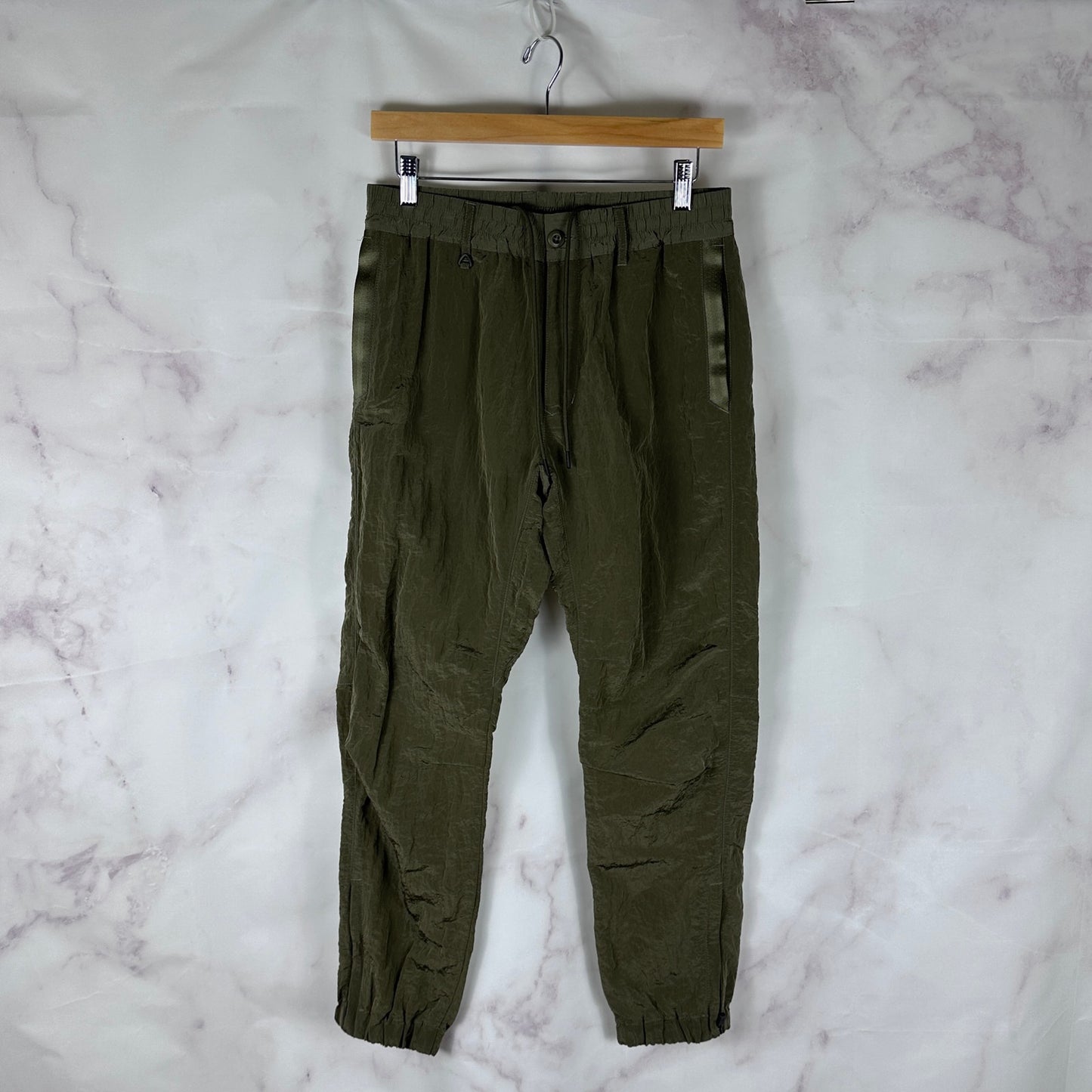 Nano Universe Noble Nylon Olive Green Jogger