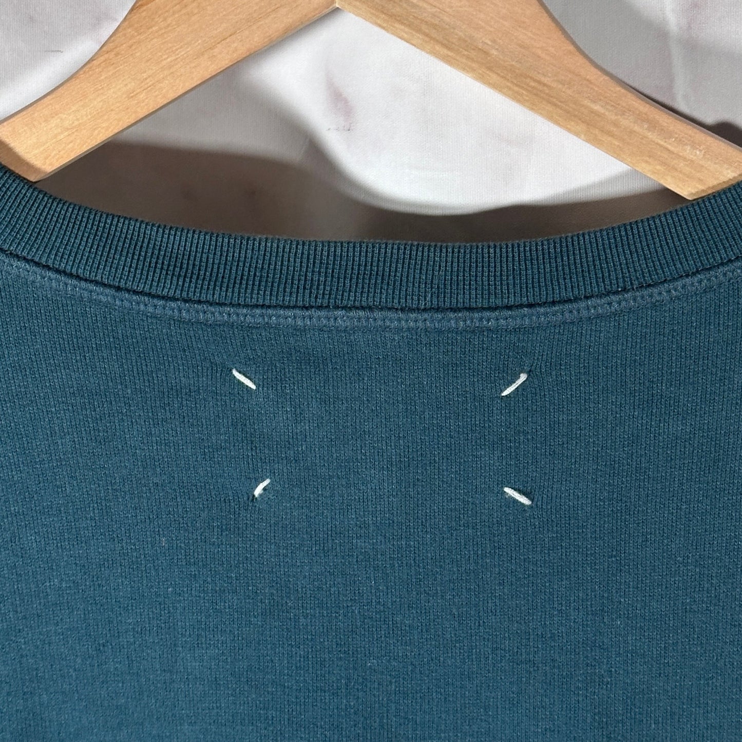 Maison Margiela Blue Elbow Patch Crewneck