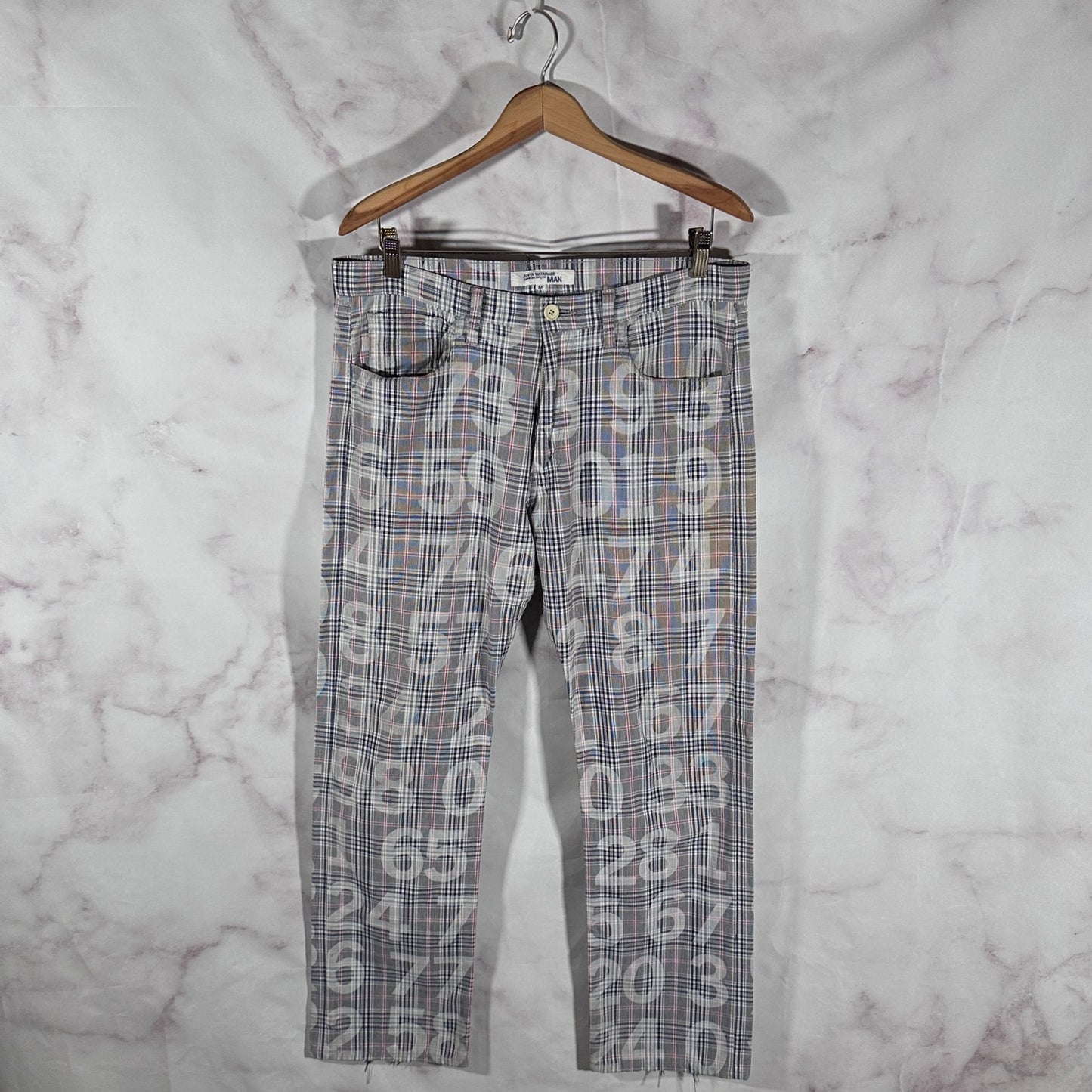 Comme des Garçons MAN Junya Watanabe S/S03 Plaid Number Poem Pants