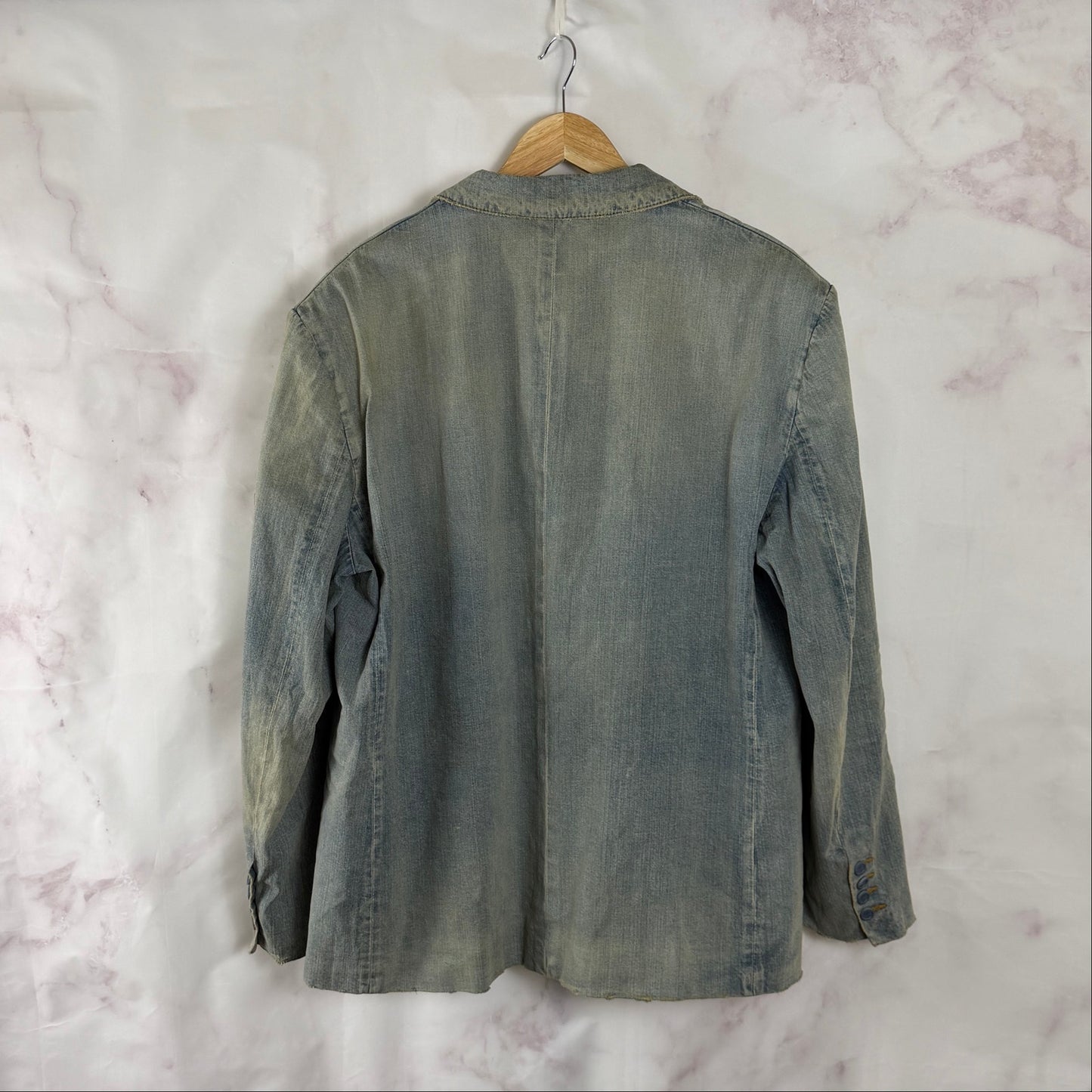 Balenciaga Washed Japanese Denim Blondie Blazer