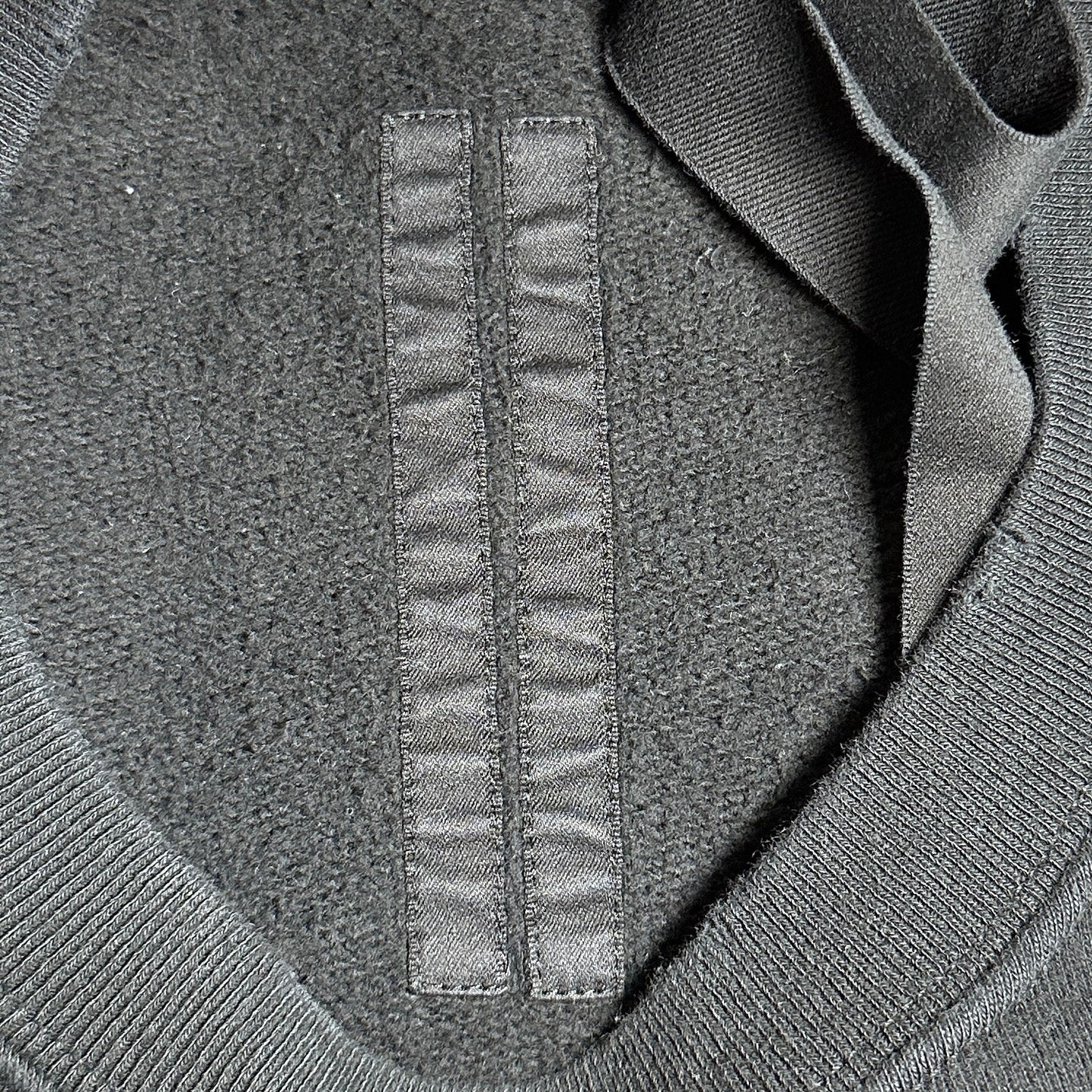 Rick Owens DRKSHDW Black Long Asymmetrical Crewneck