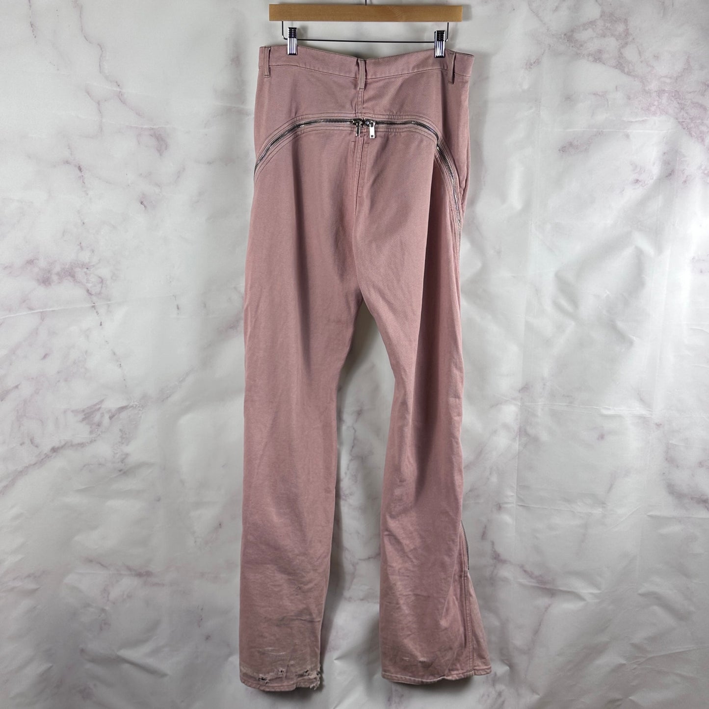 Rick Owens DRKSHDW S/S23 Edfu Bolan Banana Cut Faded Pink Denim