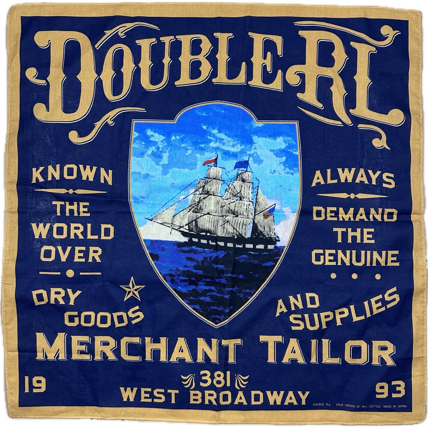 RRL Merchant Tailor Blue Bandana