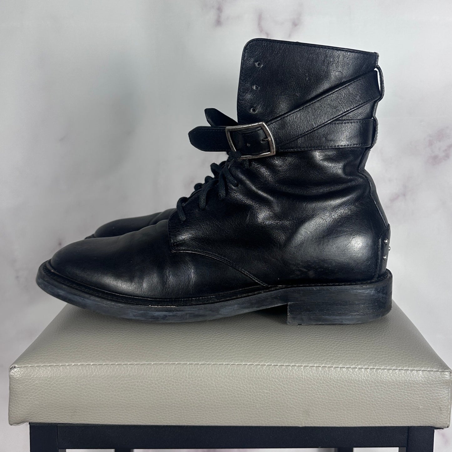 Saint Laurent Paris Black Leather Boots
