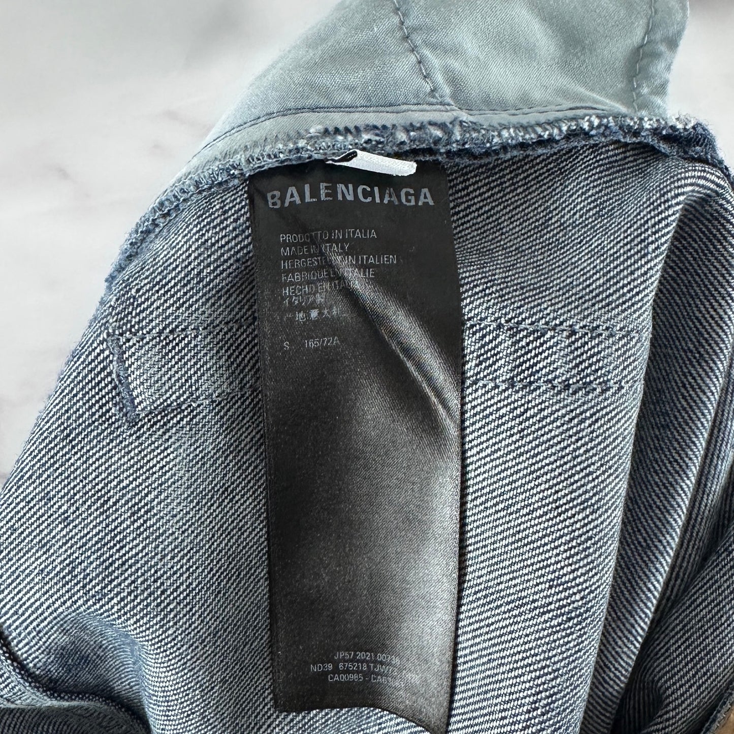 Balenciaga Baggy Distressed Blue Denim