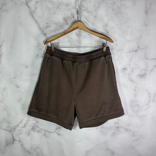 Hidden NY Brown Overdyed Mesh shorts