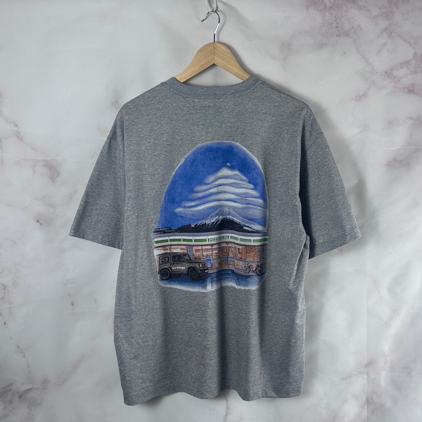 Hidden NY x And Wander Grey Fuji Pocket Tee