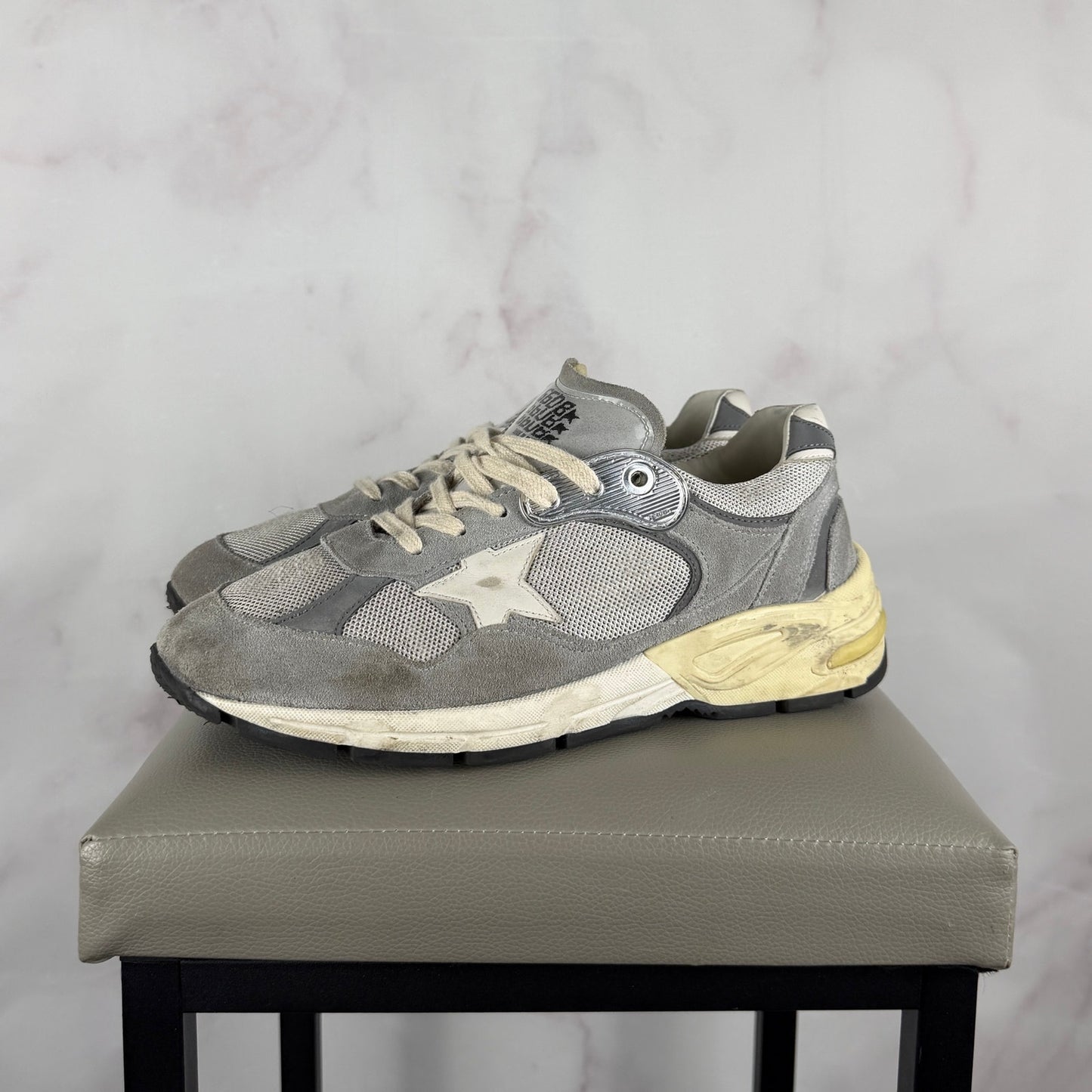Golden Goose Dad Star Running Grey