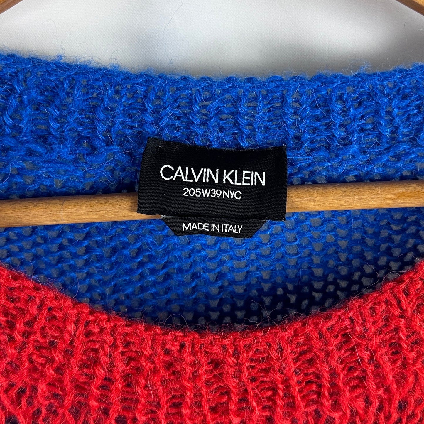 Calvin Klein 205w39nyc F/W18 Red/Blue Alpaca Mohair Sweater