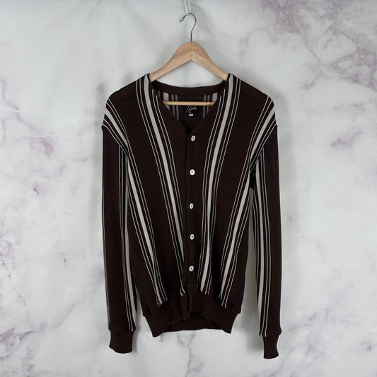 Needles Brown/White Striped Cardigan