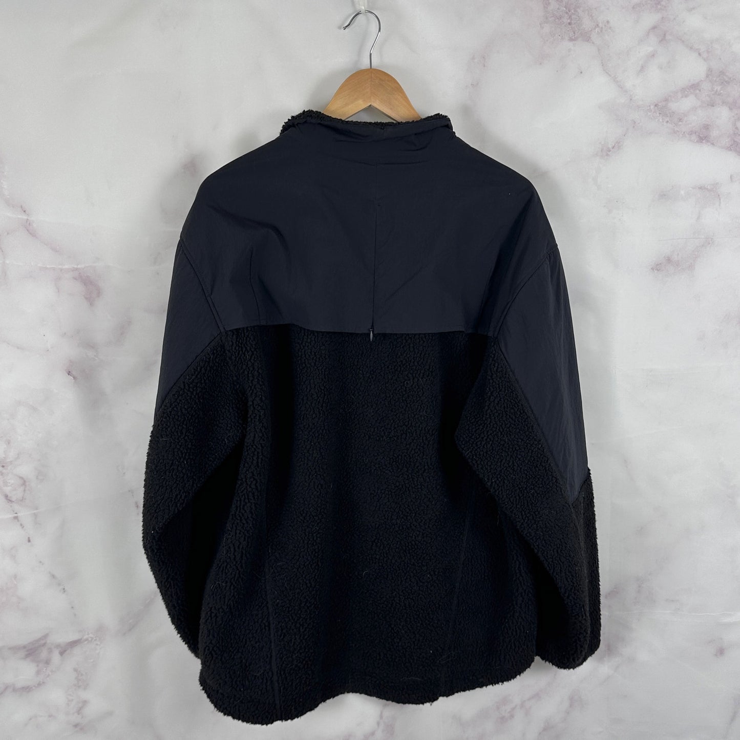 A Cold Wall Black Bias Asymmetrical Pile Fleece