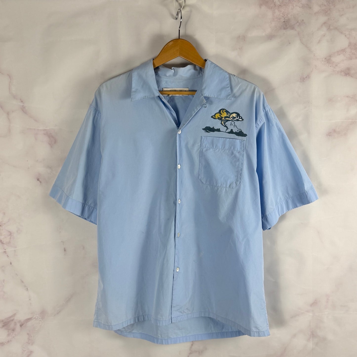 Marni Tornado Print Camp-Collar Shirt
