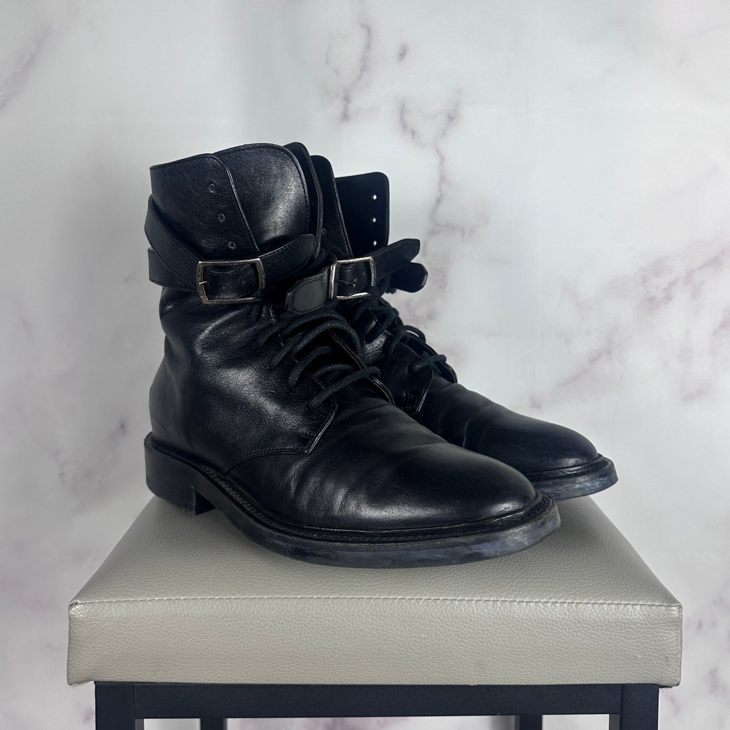 Saint Laurent Paris Black Leather Boots