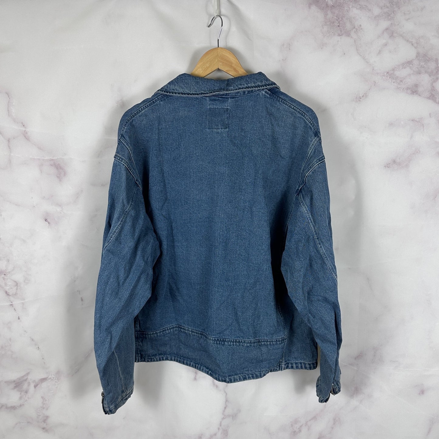 Beams Light Wash Moto Denim Jacket