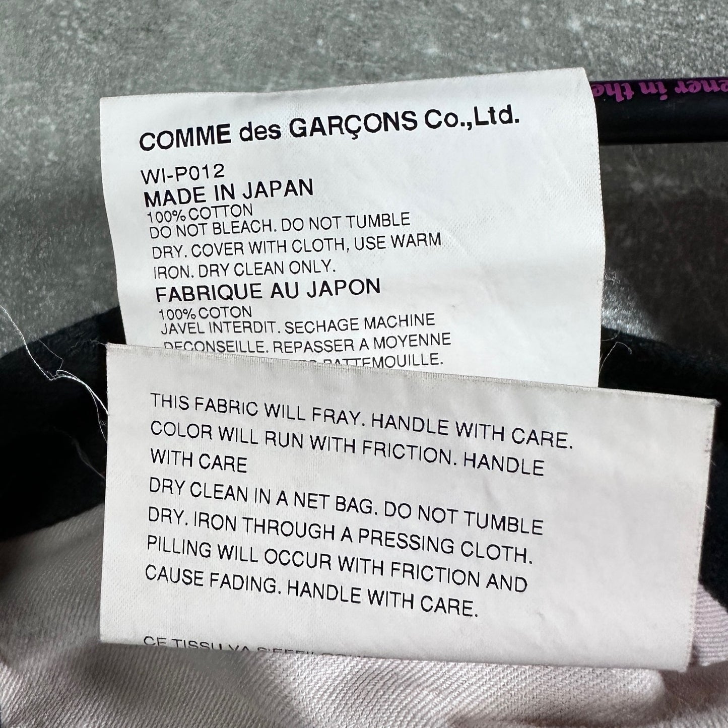 Comme des Garcons Junya Watanabe Man 2002 Black on Black Biker Patch Denim