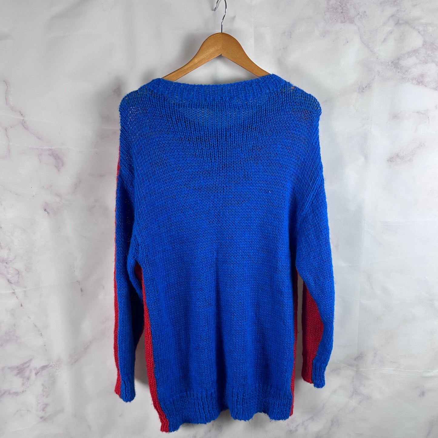 Calvin Klein 205w39nyc F/W18 Red/Blue Alpaca Mohair Sweater