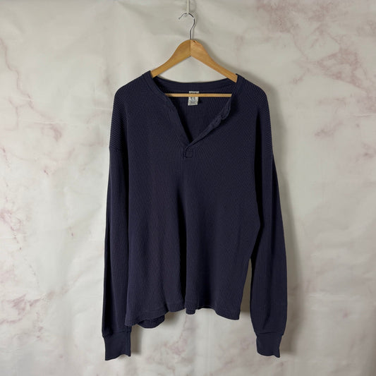 Vintage GAP Navy Waffle Henley