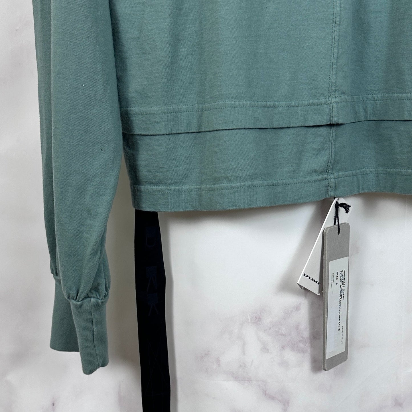 Rick Owens DRKSHDW Hustler Aqua Layered Hoodie