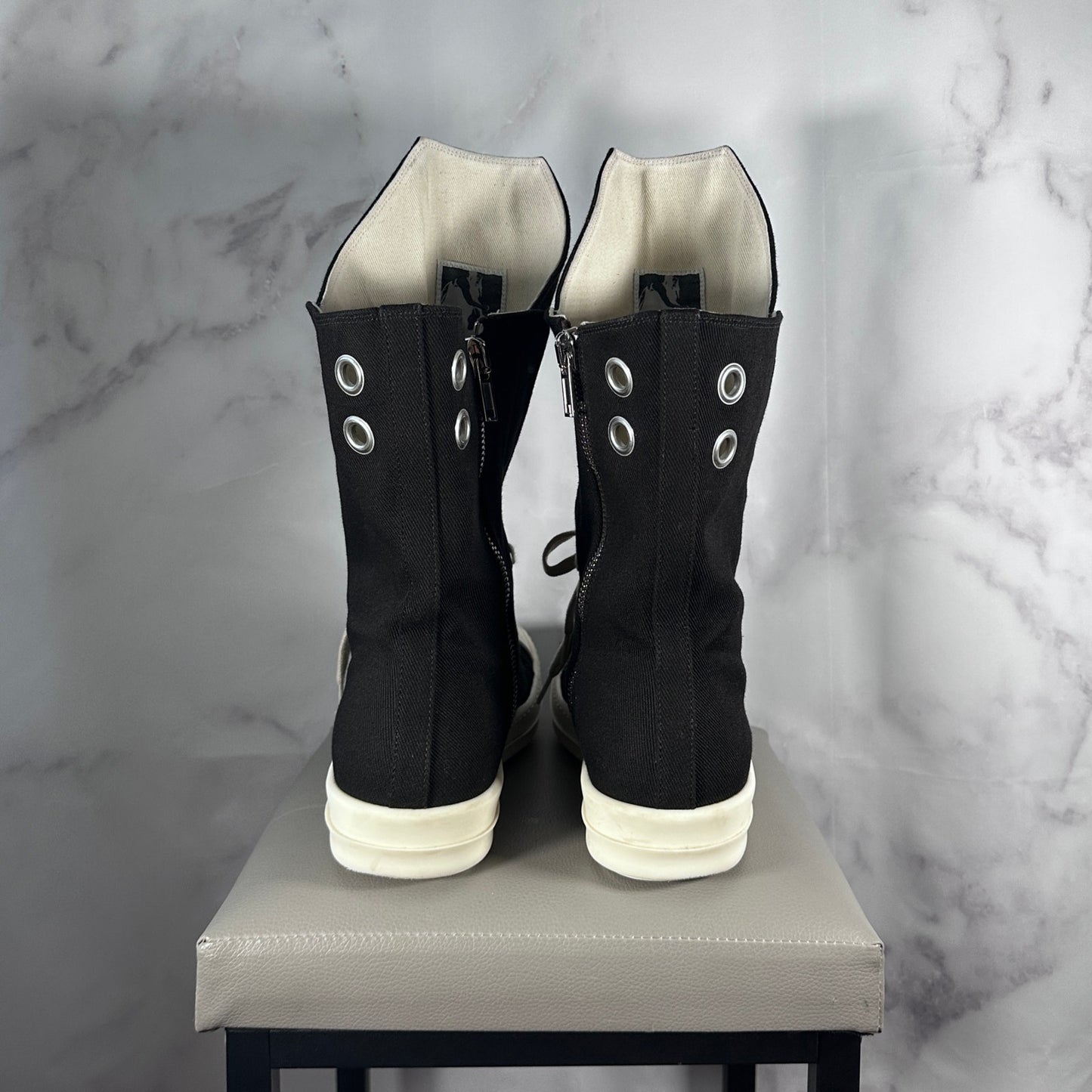 Rick Owens DRKSHDW Boot Sneak Ramone Black/Milk