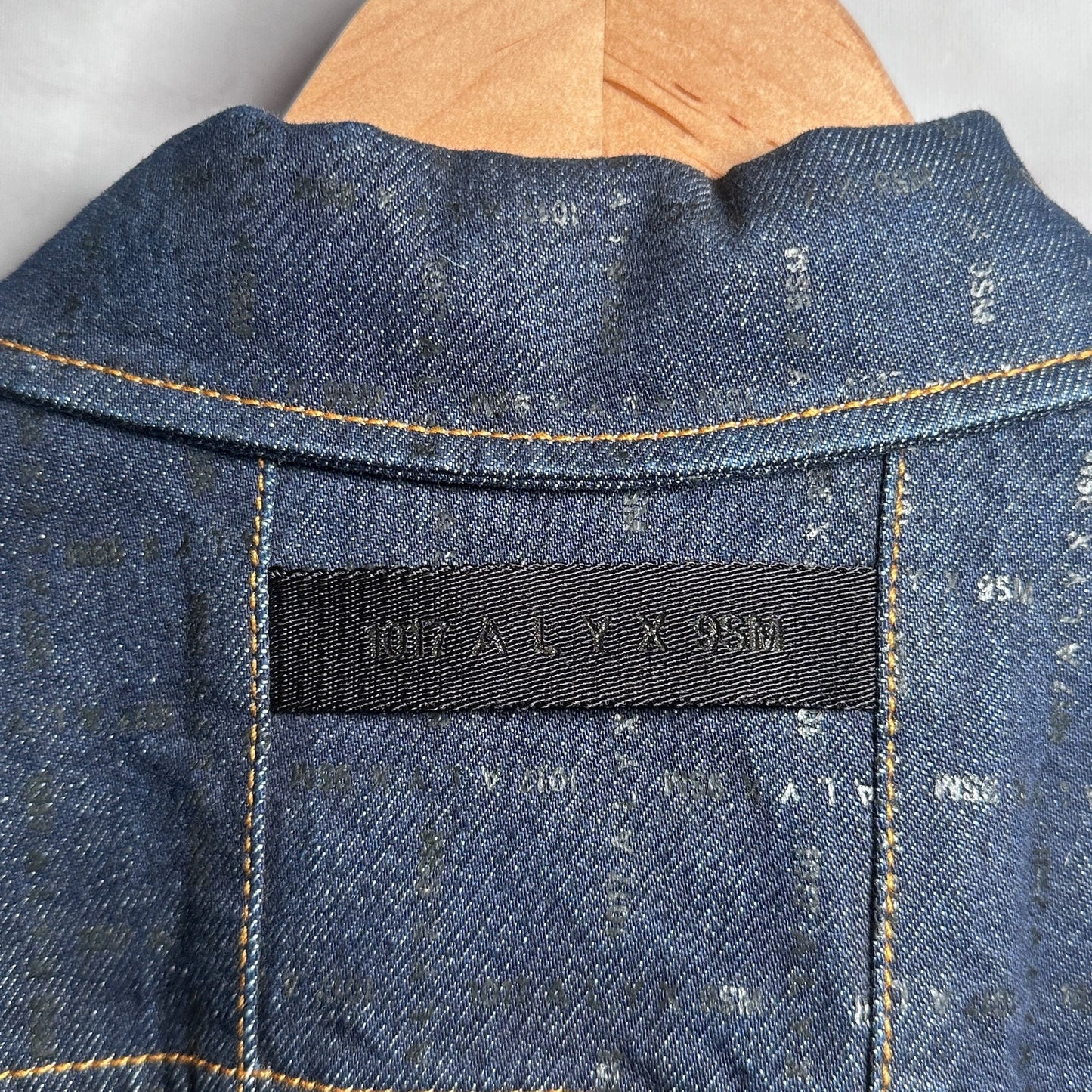 1017 Alyx 9SM Indigo Monogram Denim Trucker Jacket