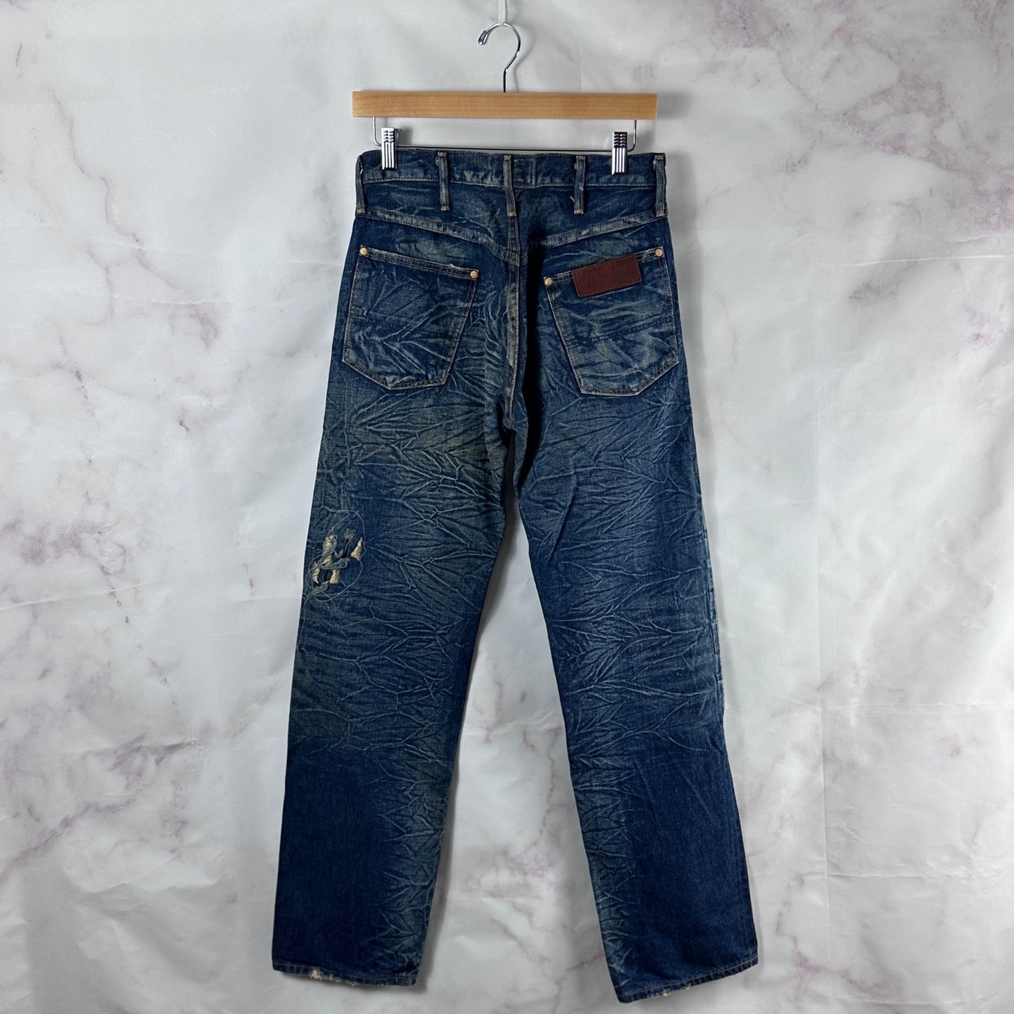 Vintage Japanese Sanforized Repaired Selvedge Wrangler Big BenDenim Jeans