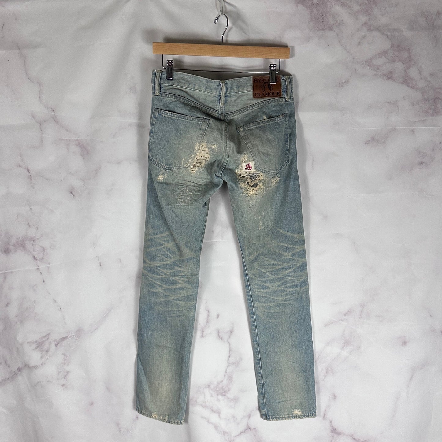 Hysteric Glamour Light Wash Selvedge Repaired Denim