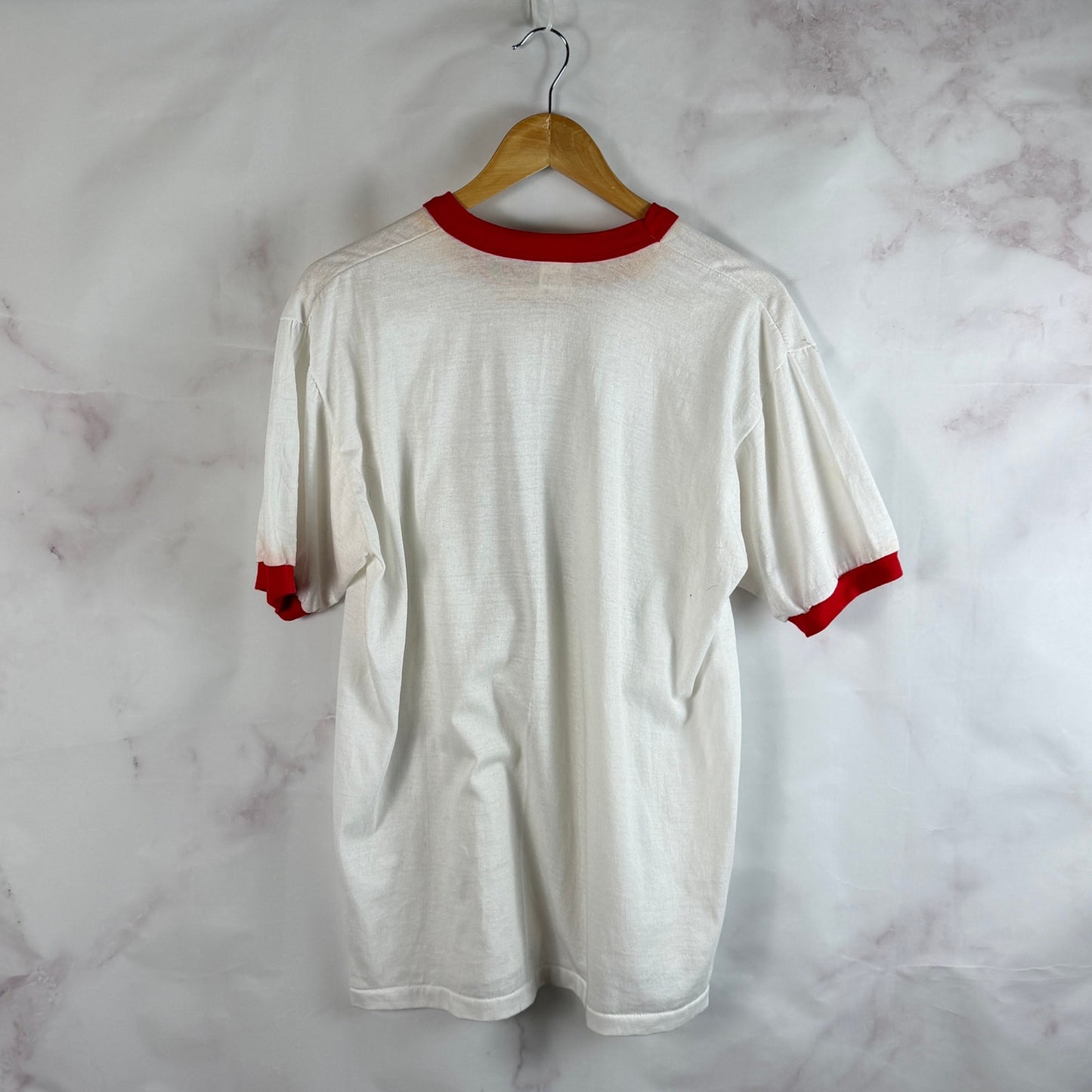 Vintage 1982 World Series White Red Ringer Tee