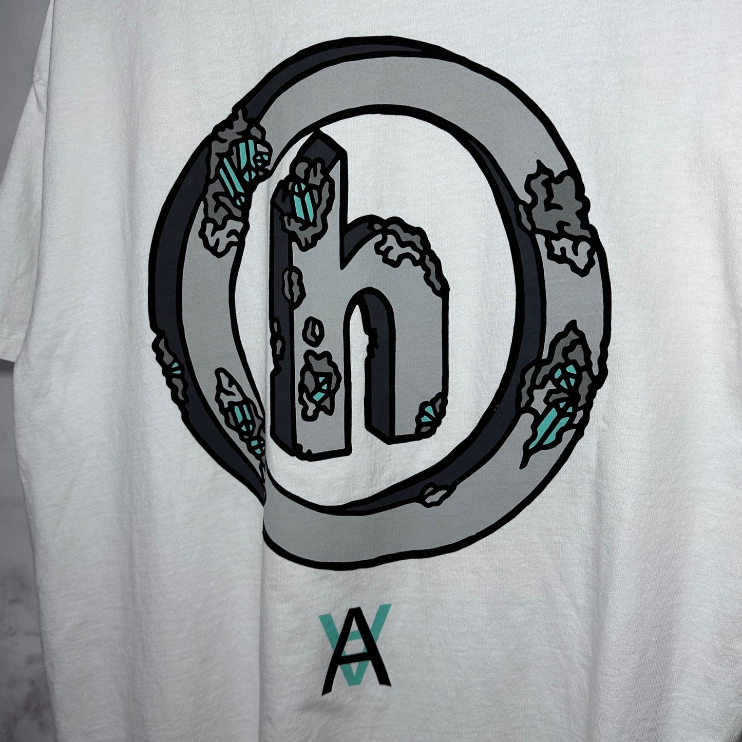 Hidden NY x Daniel Arsham White Eroded Logo Tee