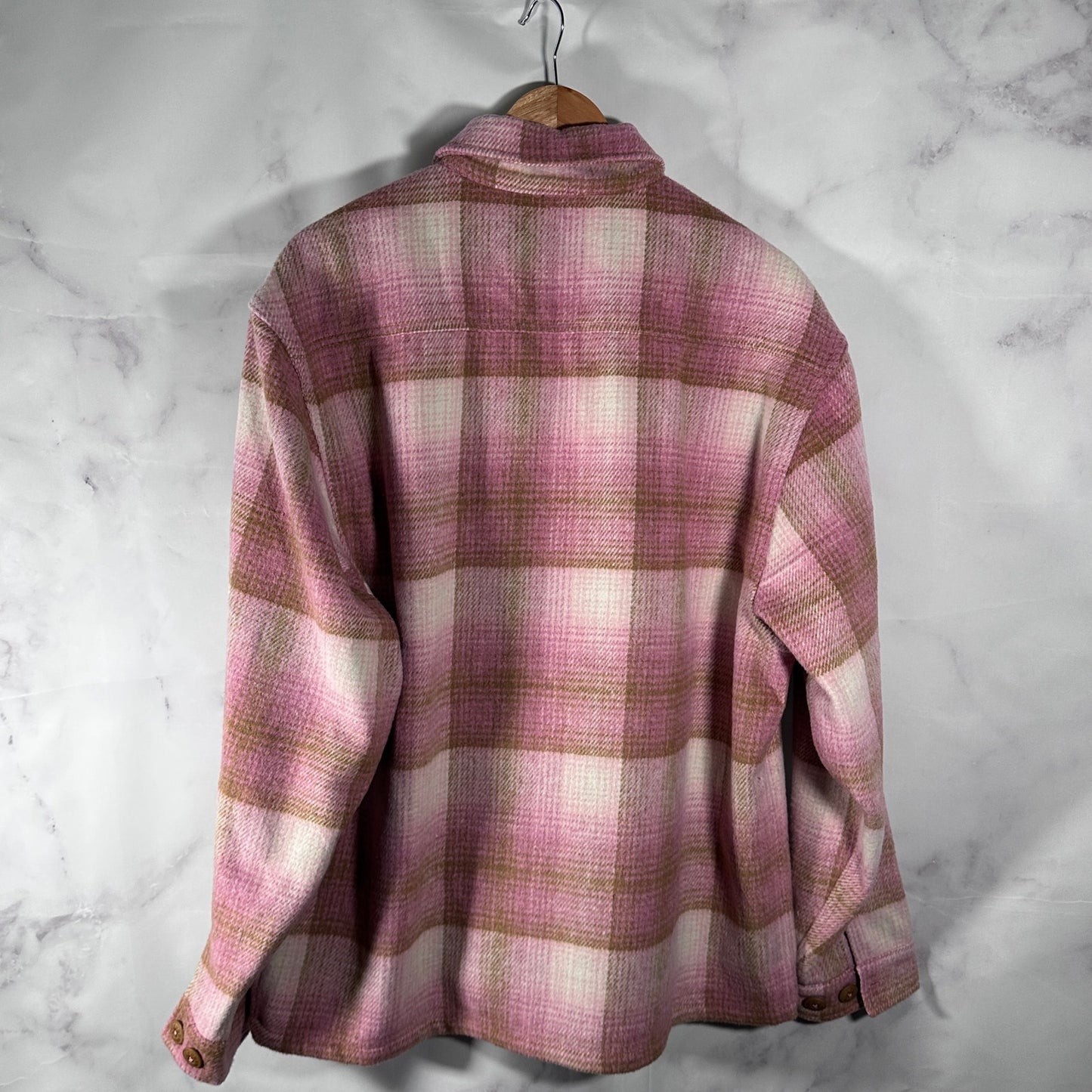 The Hundreds Pink/Brown Don Plaid Woven Flannel Overshirt