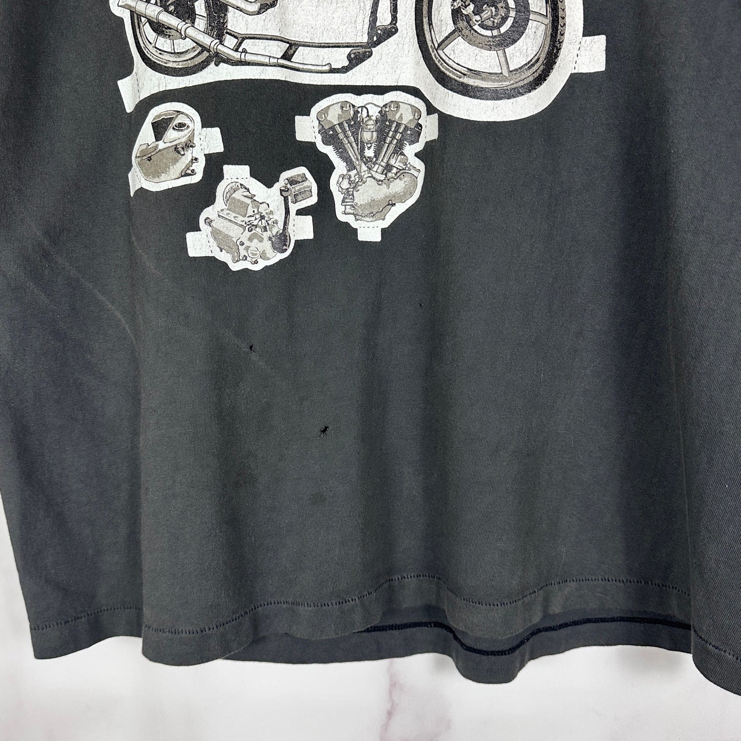 Saint Michael x Neighborhood ‘Saint Hood’ Grey Motorcycle Tee