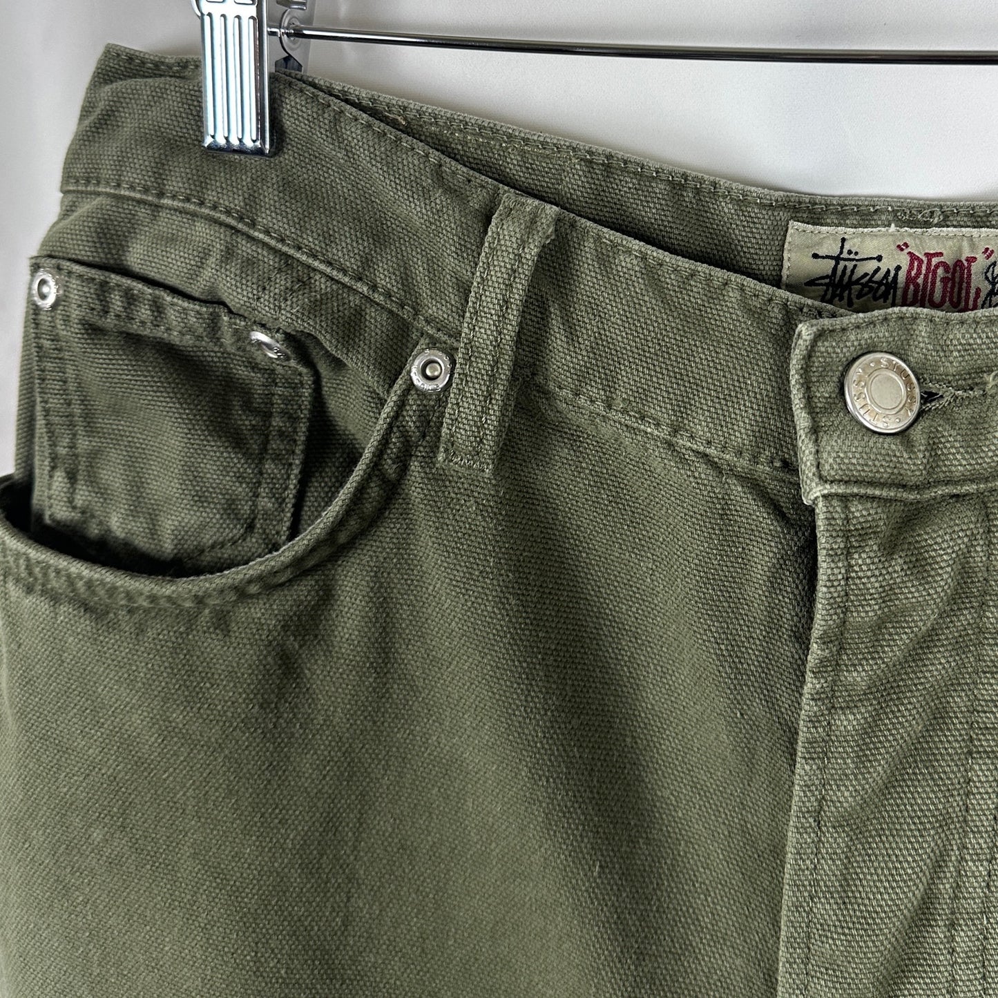 Stussy Big Ol Jean Olive Green Denim