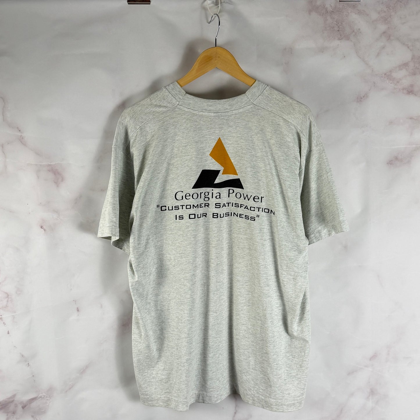 Vintage 1994 Shirt Georgia Power Tornado Tamer Grey Tee