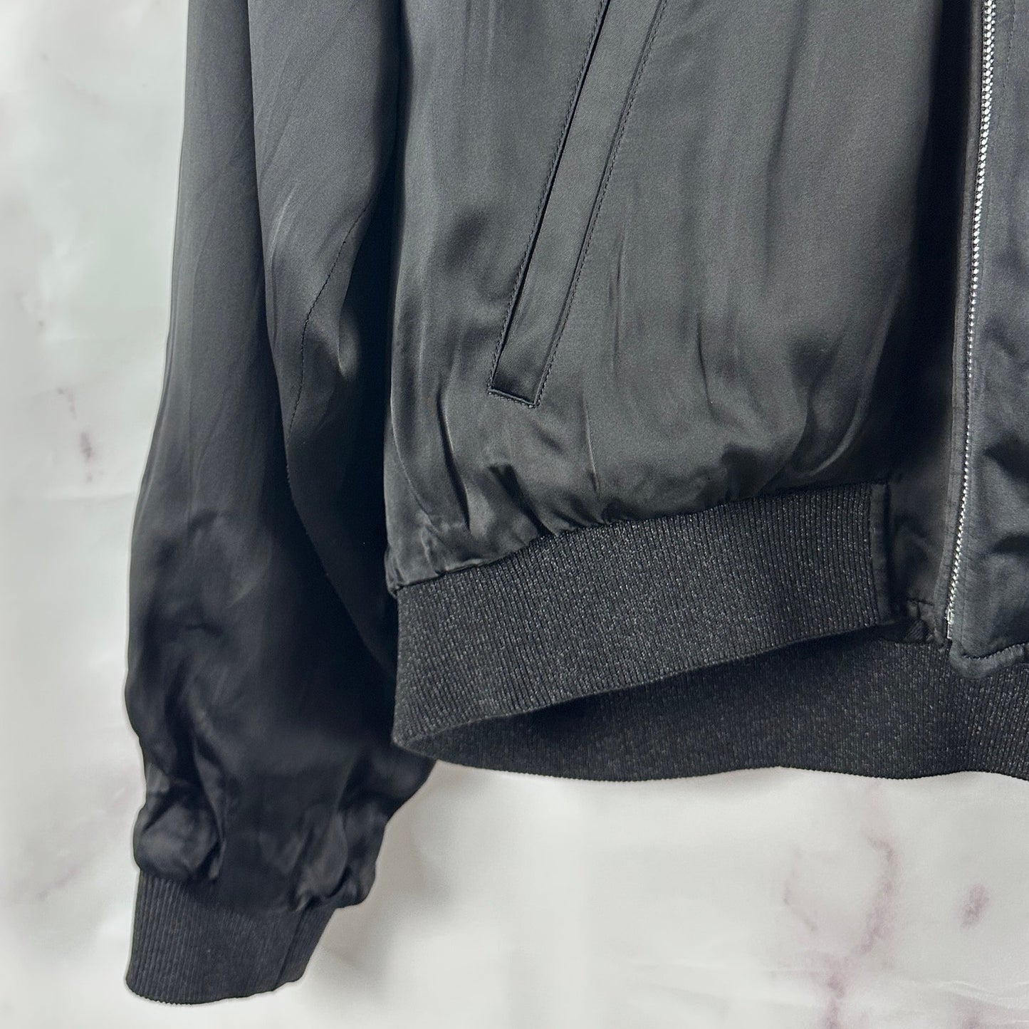 Saint Laurent Paris Never Say Never Black Embellished Bomber